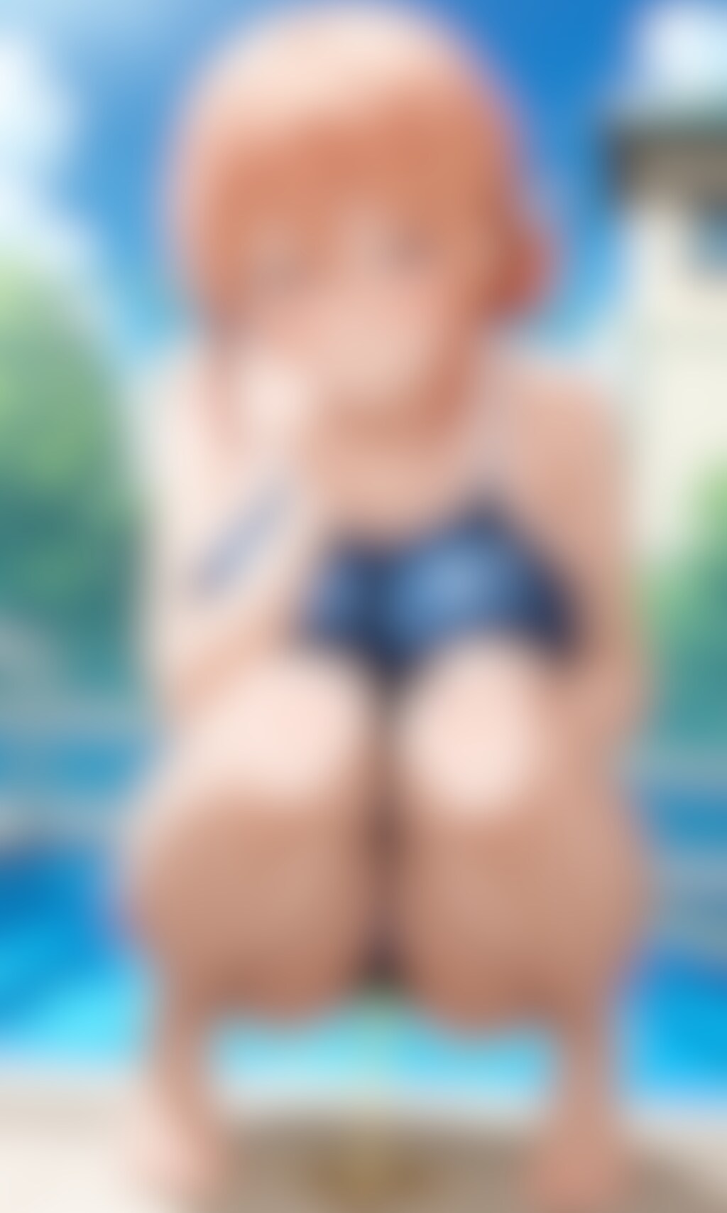 おしっこお漏らしチャレンジ【ガ〇ママ】(競泳タイプのスクール水着)