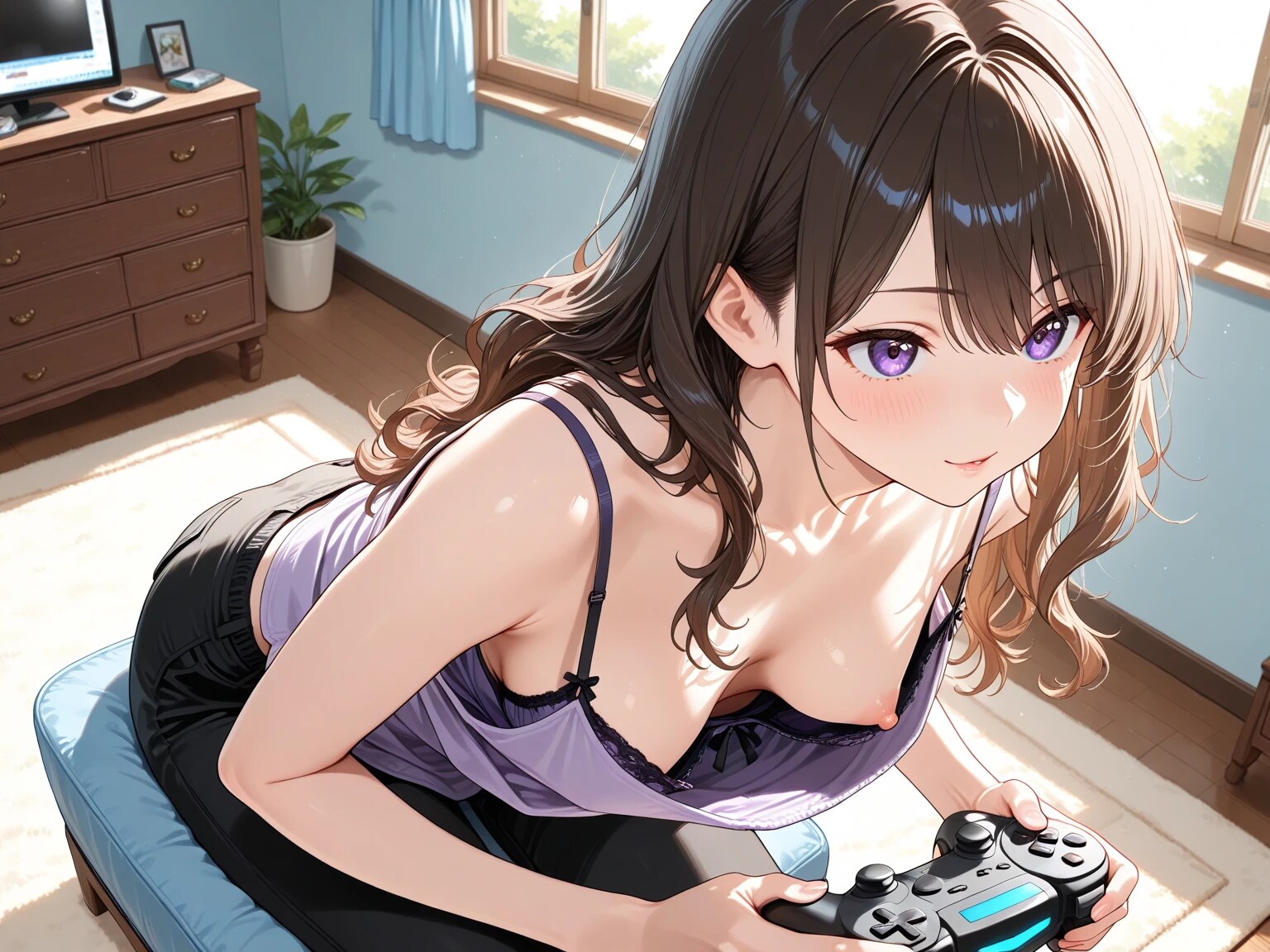 40枚:ゲーマーの胸チラ