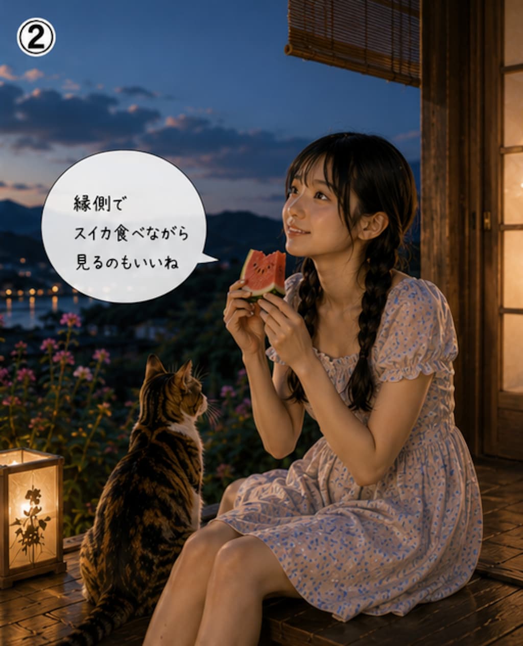 家から花火