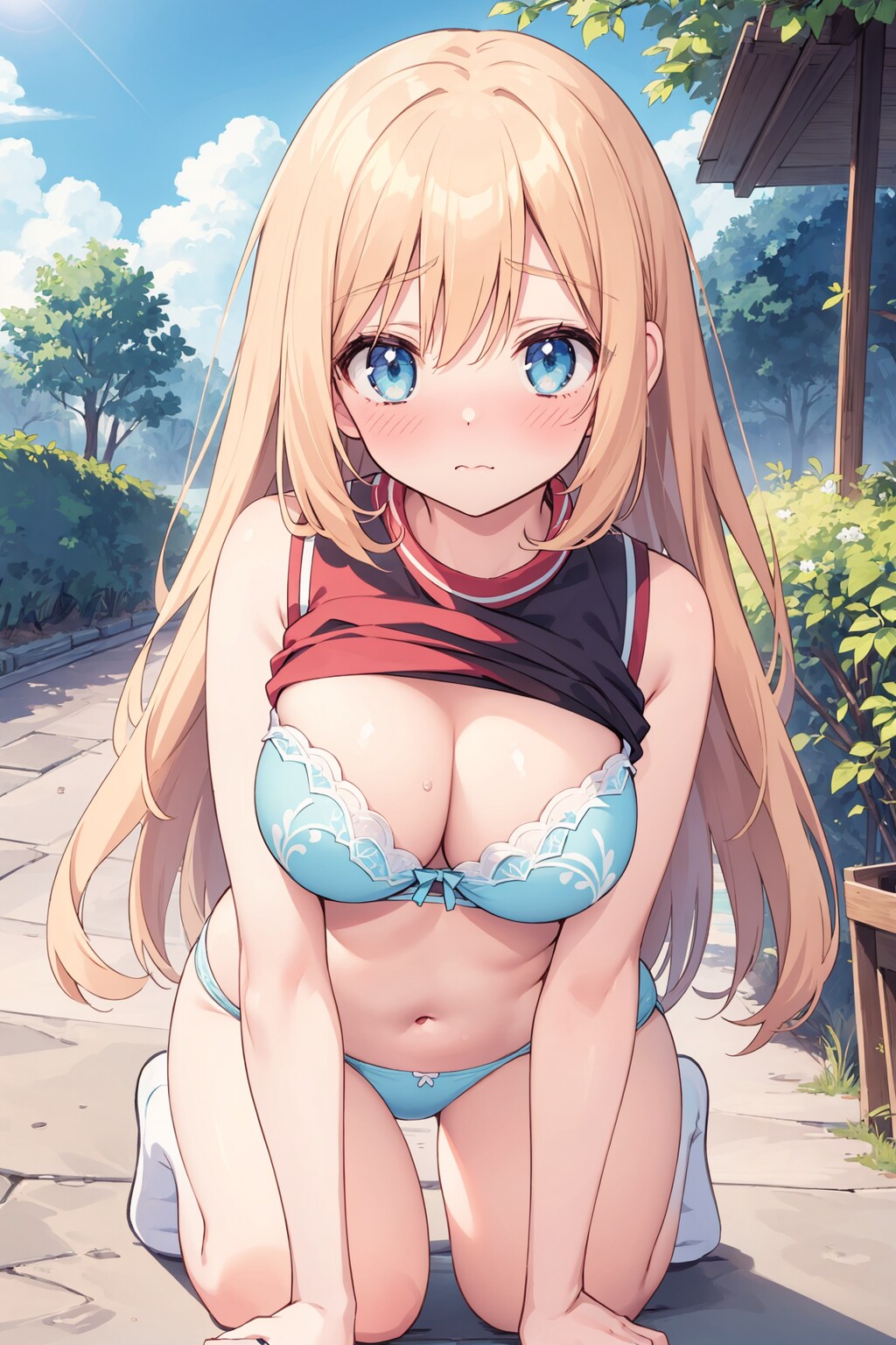 野外で下着姿を強要してみた(33)