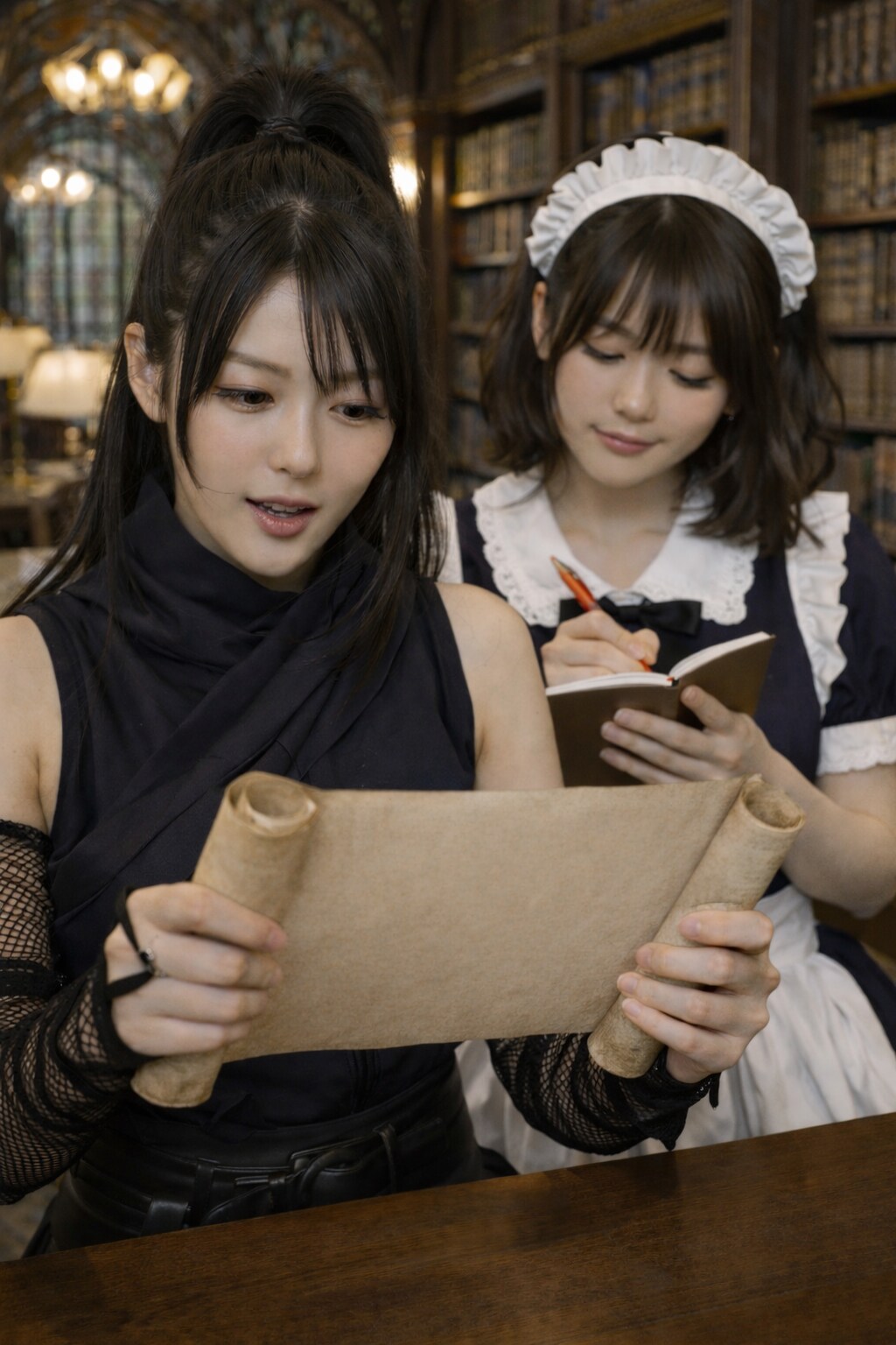 古文書を見つけた後のメイド23号