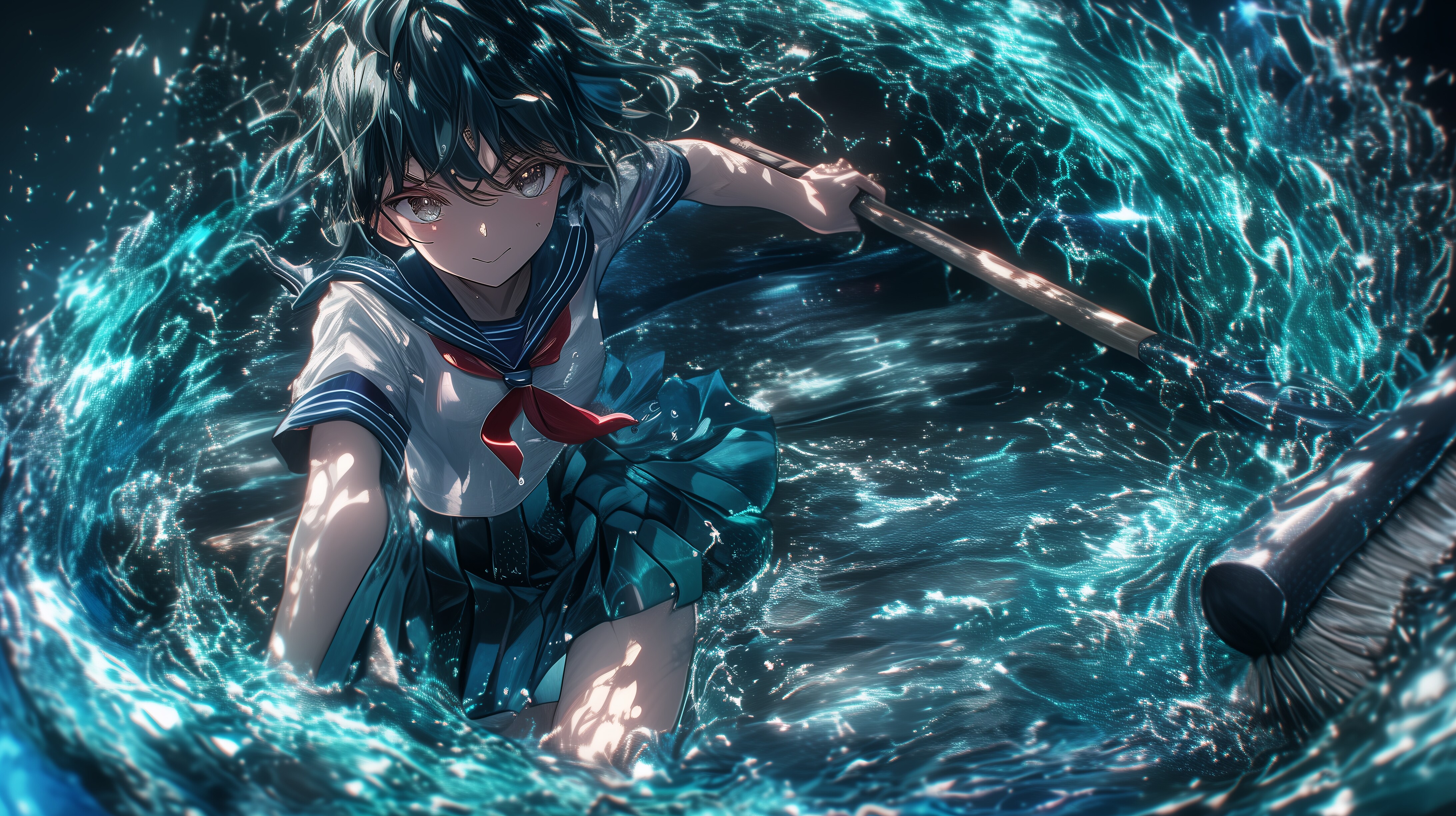 （先行＆別Ver）バトルアクション風モップ掛け