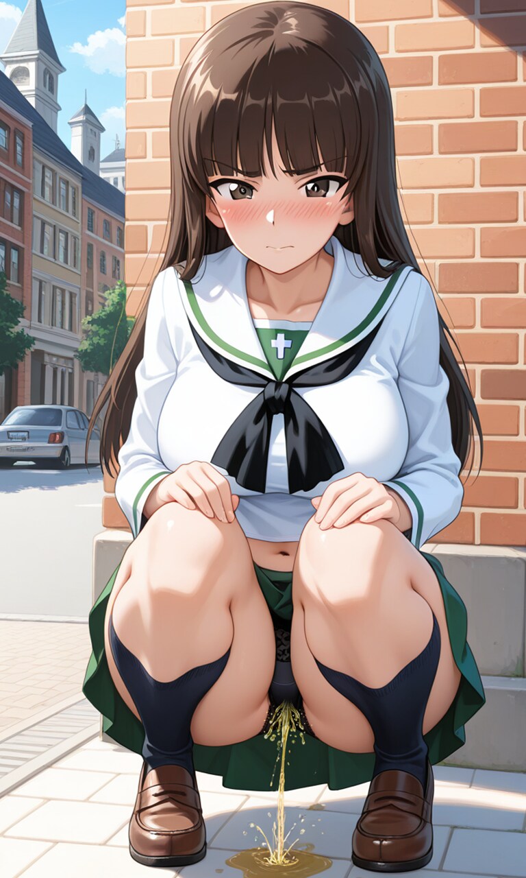 おしっこお漏らしチャレンジ【西〇しほ】(制服)