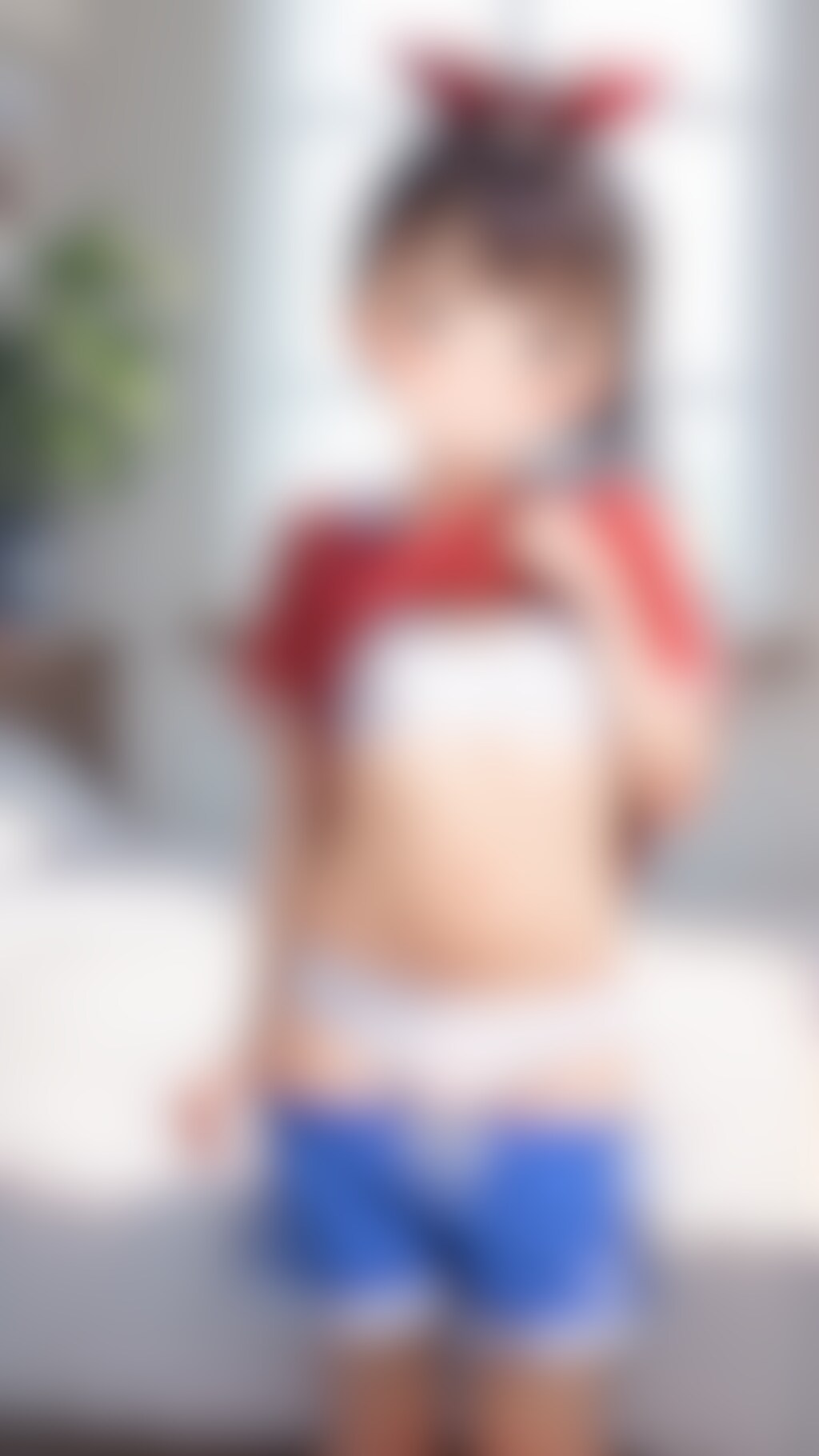 Tシャツ＆ショーパン姿の〇リ〇リJ〇ちゃんたちに下着を見せてもらう（6枚）