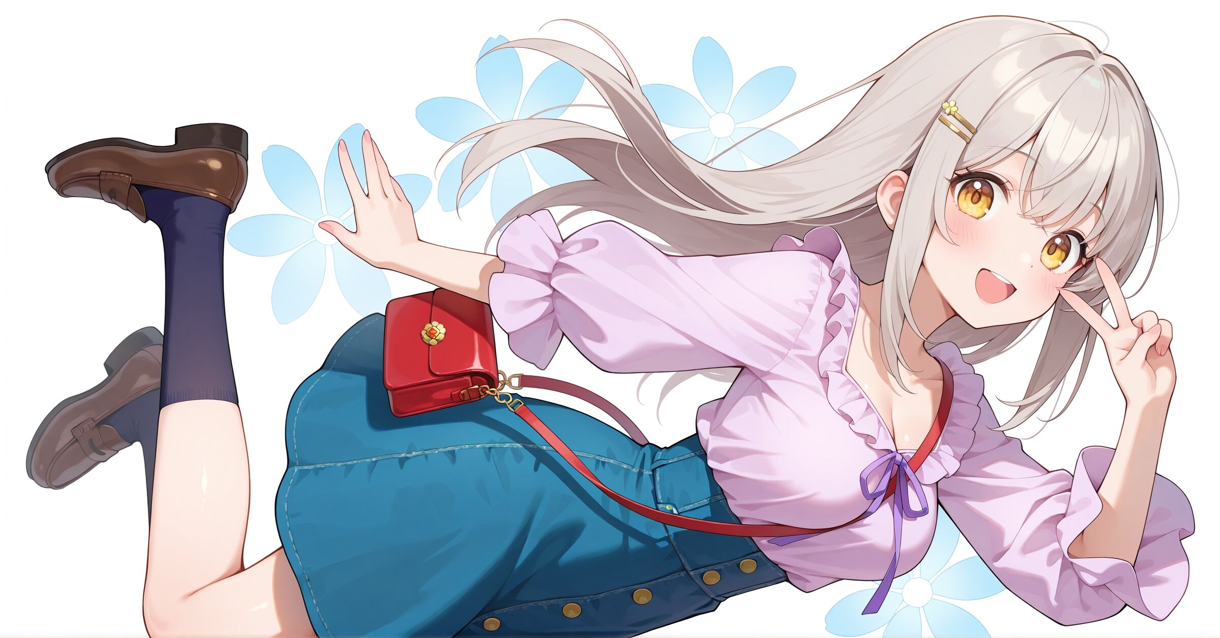 初夏のデニムスカートデートコーデ