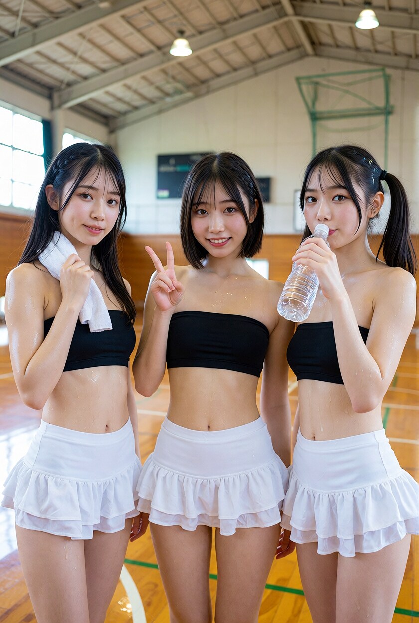 練習後のダンス部（Krea2）