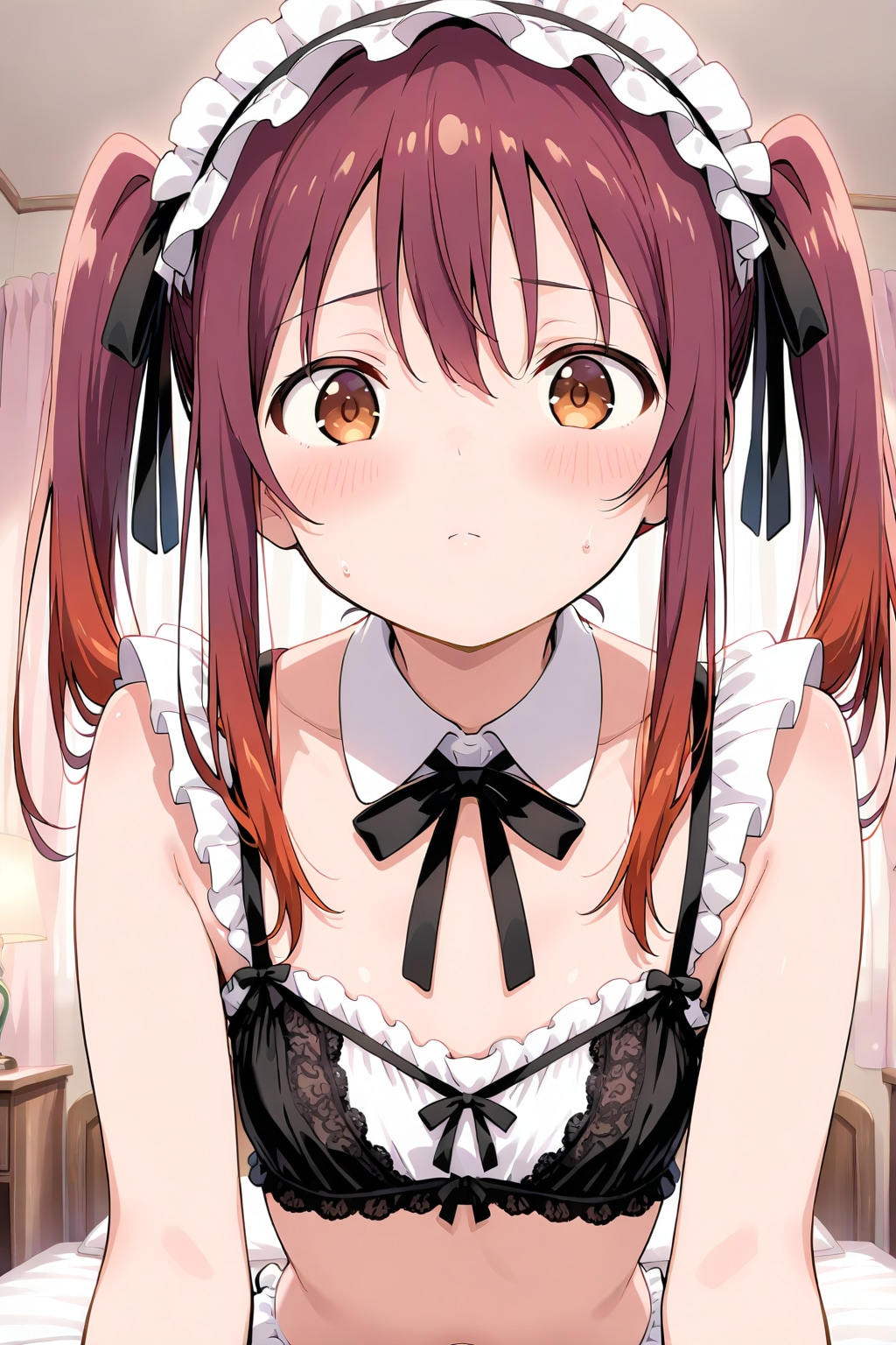 20251219【5枚】メイド服風ランジェリーの女性