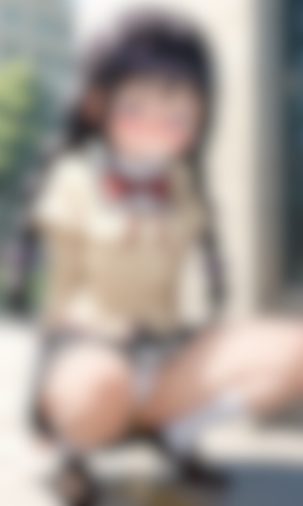 蔵出しおしっこお漏らしチャレンジ【暁美ほ〇ら】眼鏡三つ網初期ver.（制服）