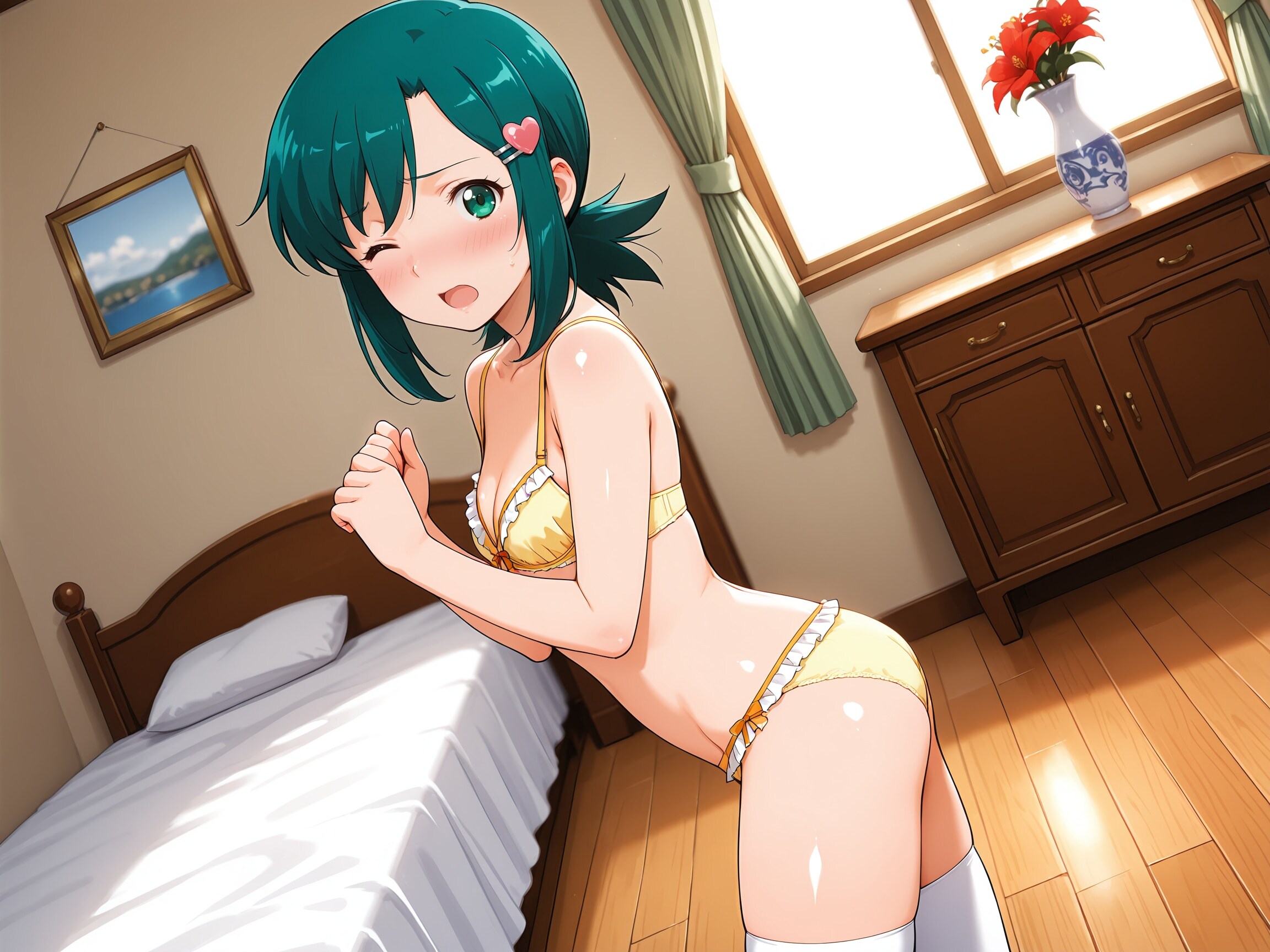 【スーパーリアル麻雀P5】梢ひな子：脱衣2枚目