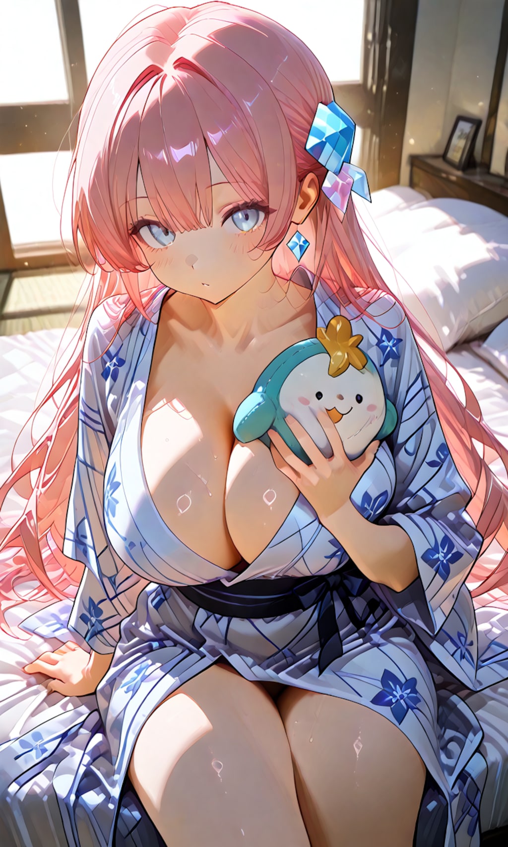 ぬいぐるみと一緒