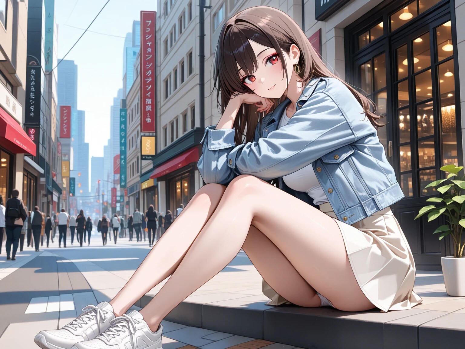 21枚:ファッションモデルっぽいパンチラ