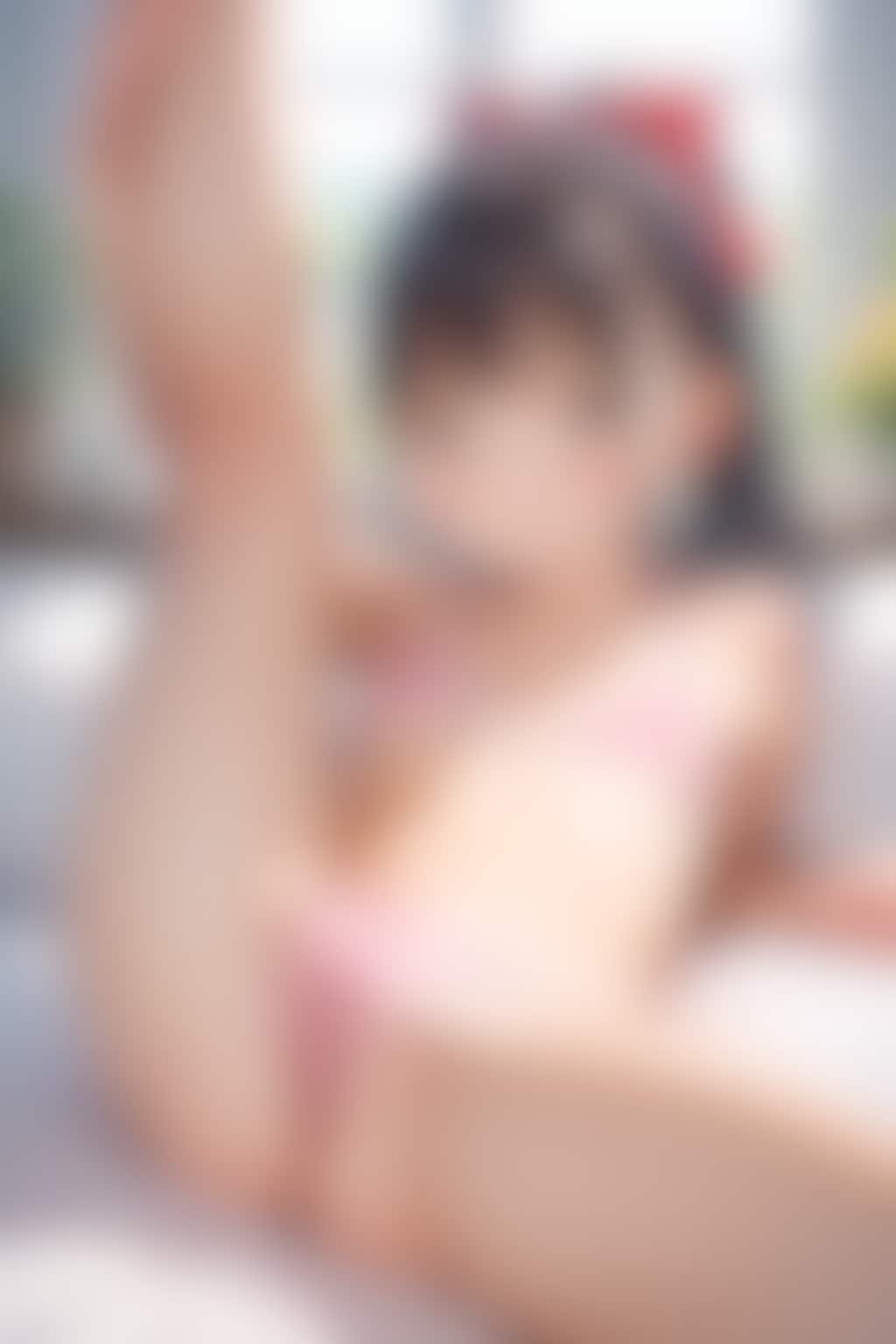〇リJ〇ちゃんたちがビキニ姿で足上げポーズ（6枚）