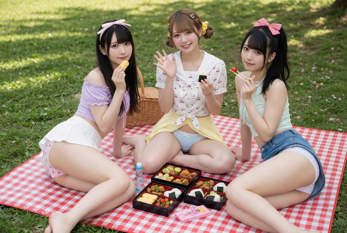 [17枚]ピクニックでパンチラ🍱💕