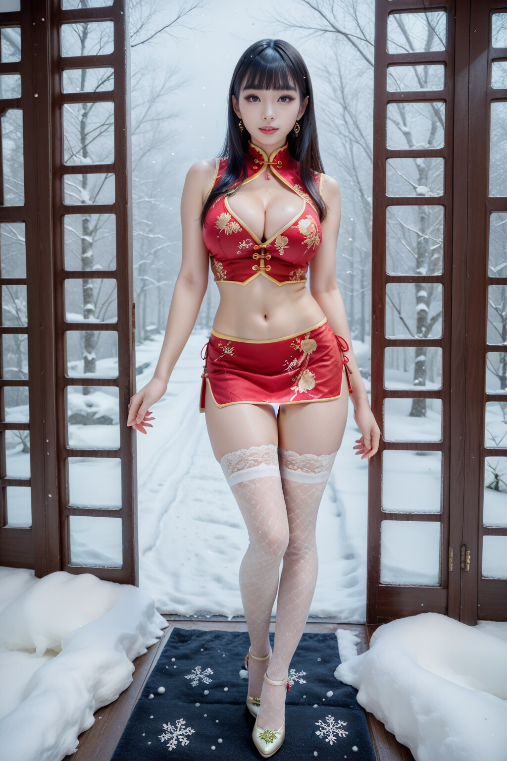 チャイナドレスの美女