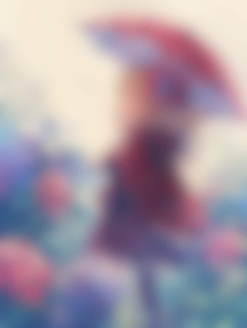 雨と少女。