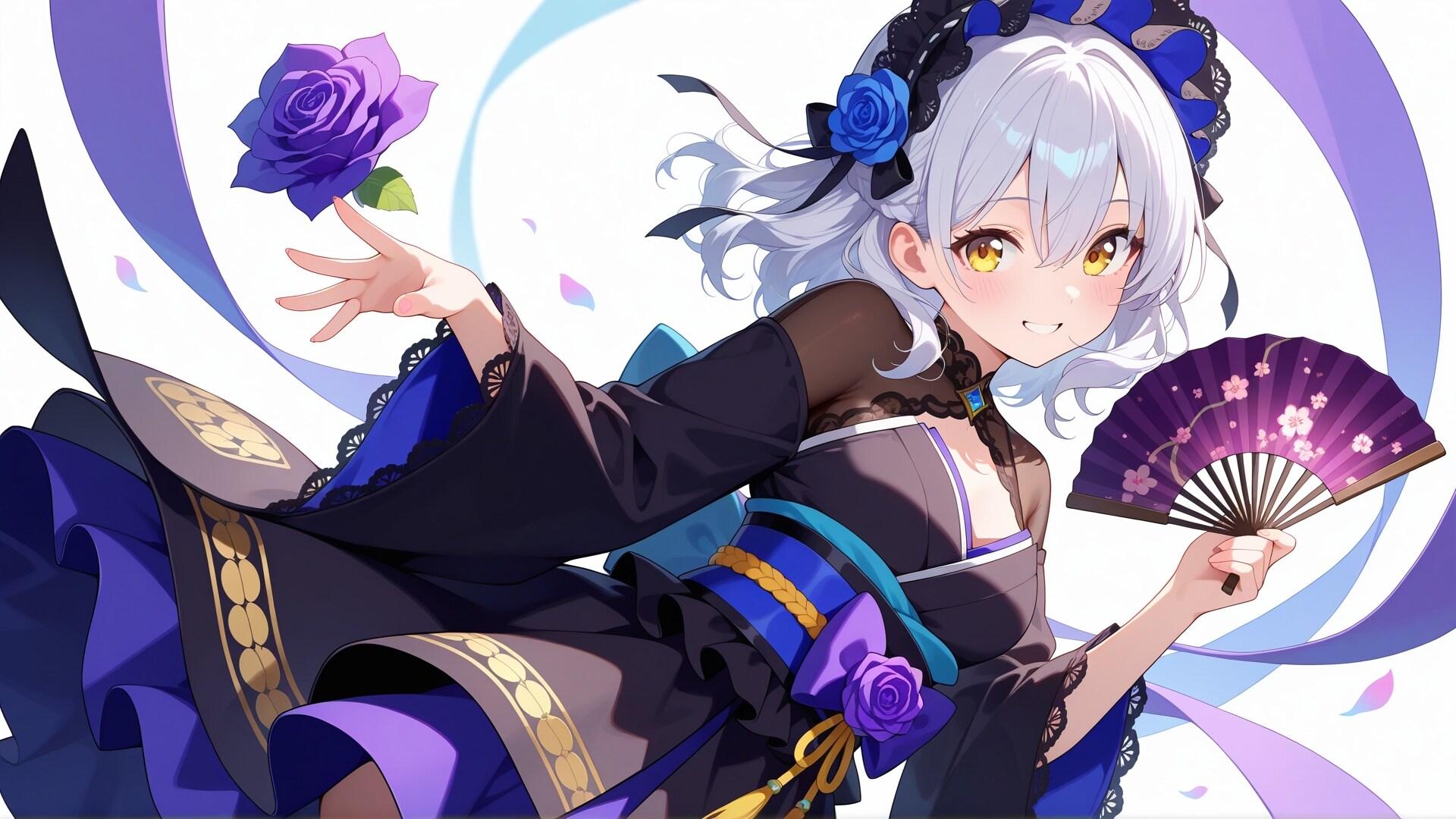 紫薔薇のゴシック姫コーデ