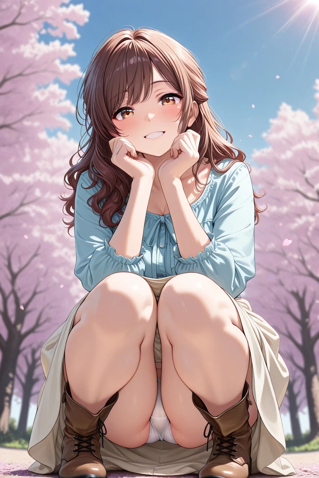 18枚:お花見パンチラ