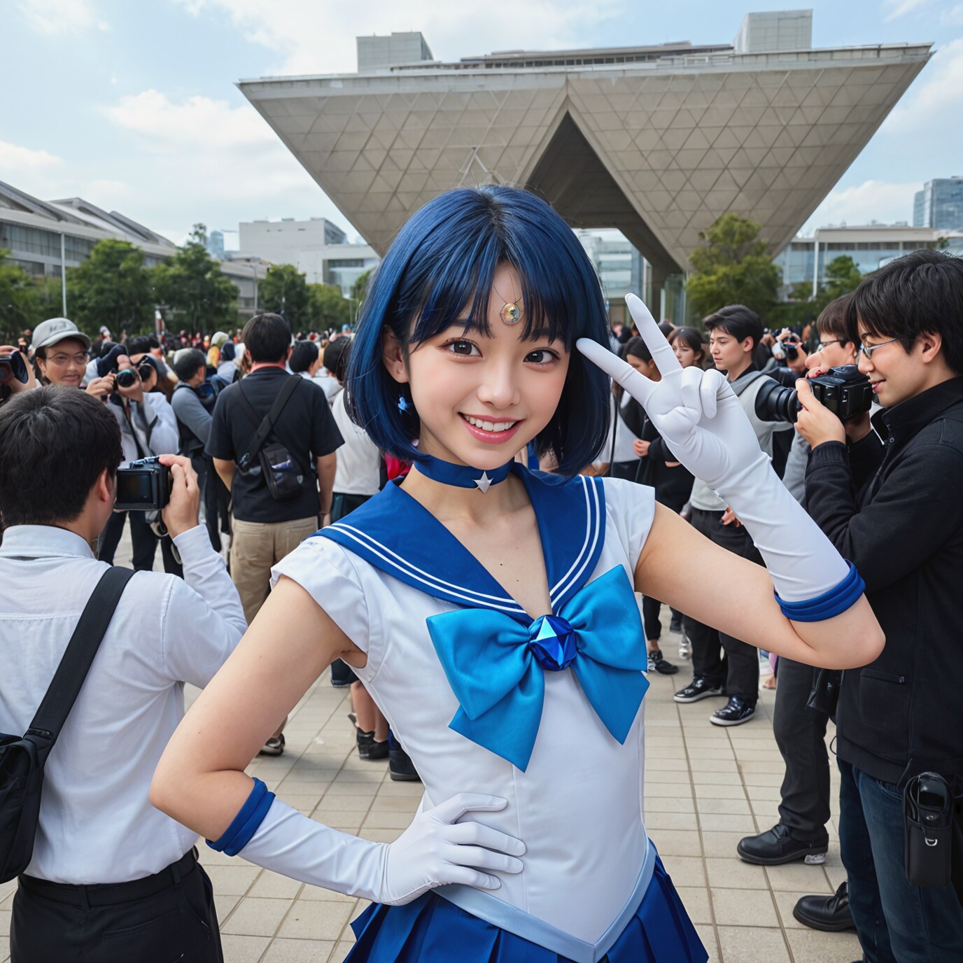 251127P【8枚】セーラーマーキュリーコスで冬コミに参加したコトちゃん