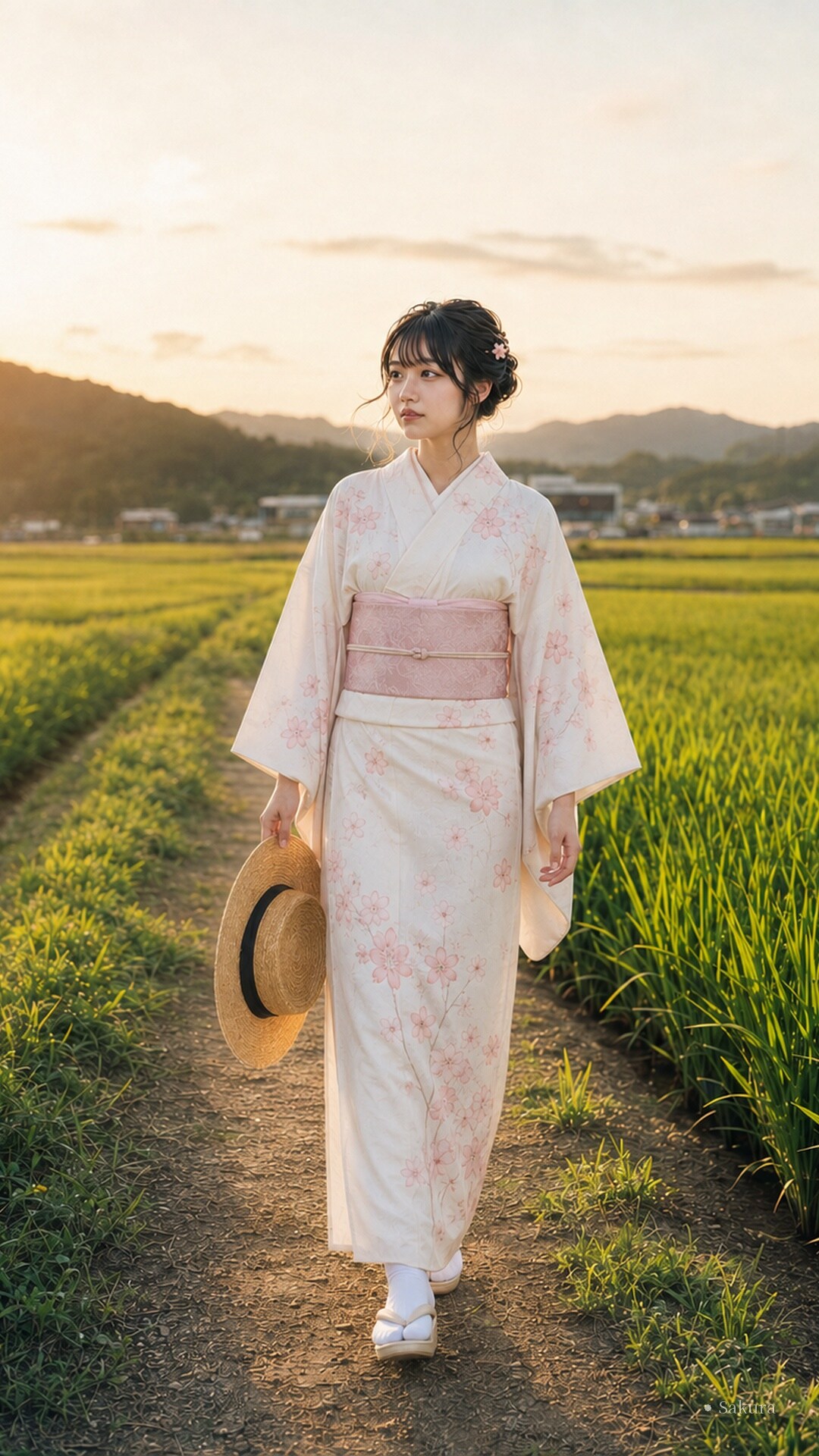 壁紙02_田舎の田んぼ道
