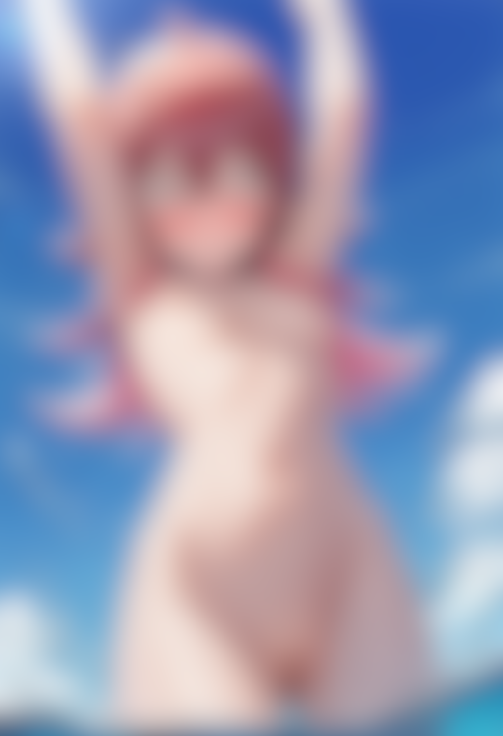裸で海に入るアイドル達01