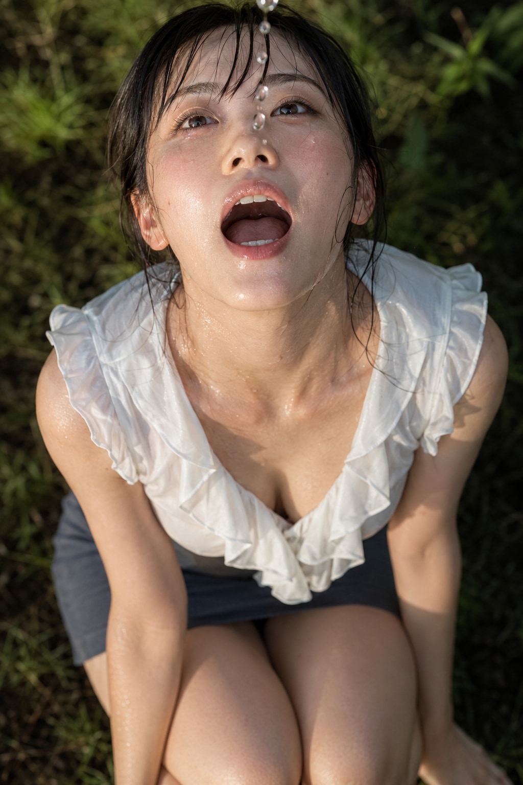 【23枚】美人OL, 口で受け止めて
