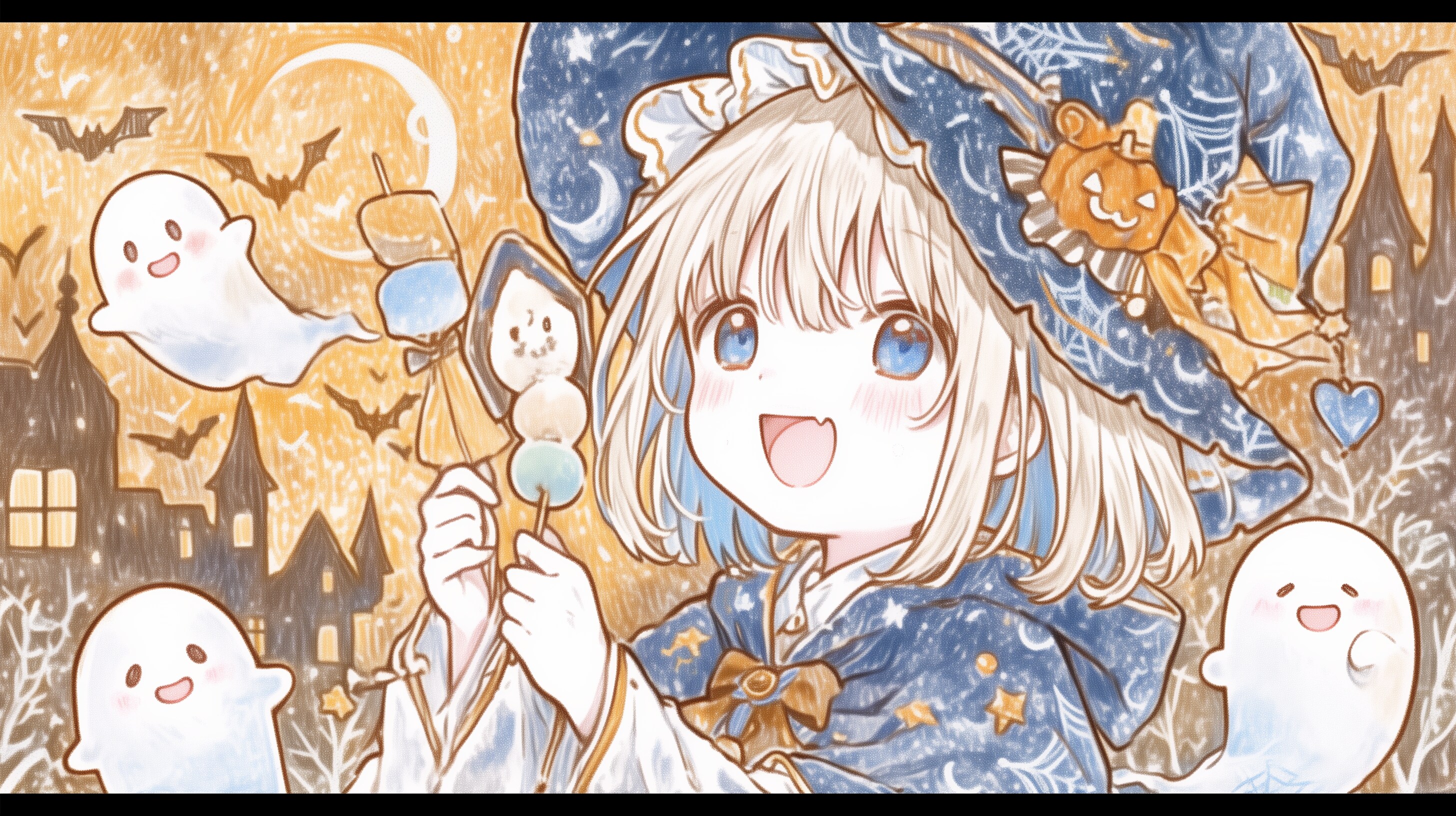 お月見ハロウィン団子！