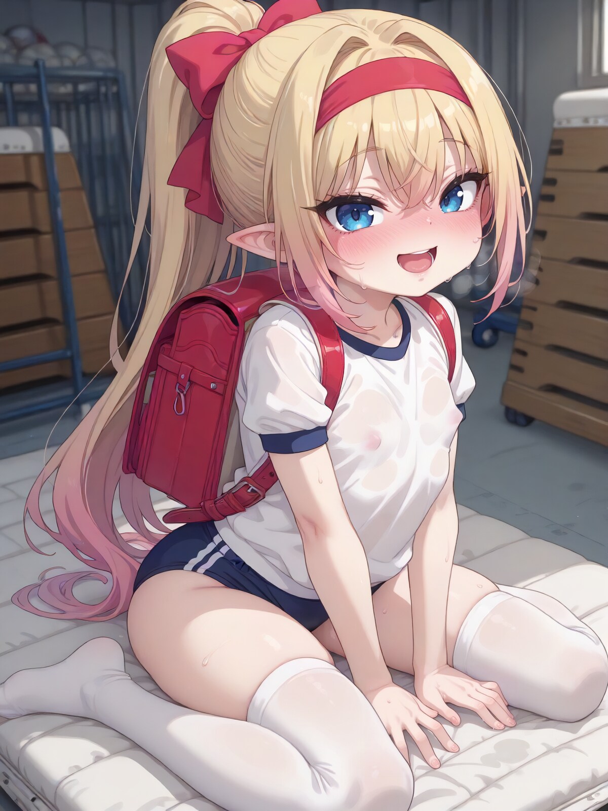 体操服エルフちゃんとラブラブしよう