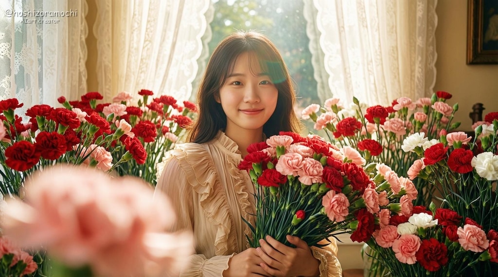 花と女性【１】