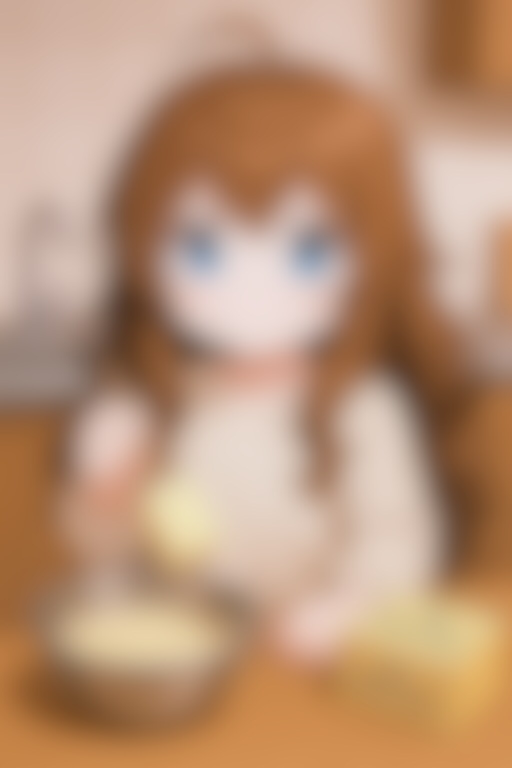 揚げバターを食べる小さな女の子