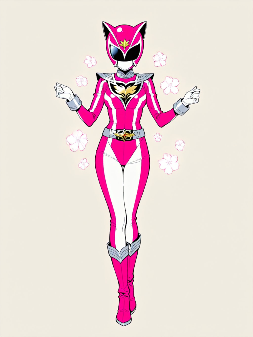 変身！戦隊ピンク！【パラパライラスト】