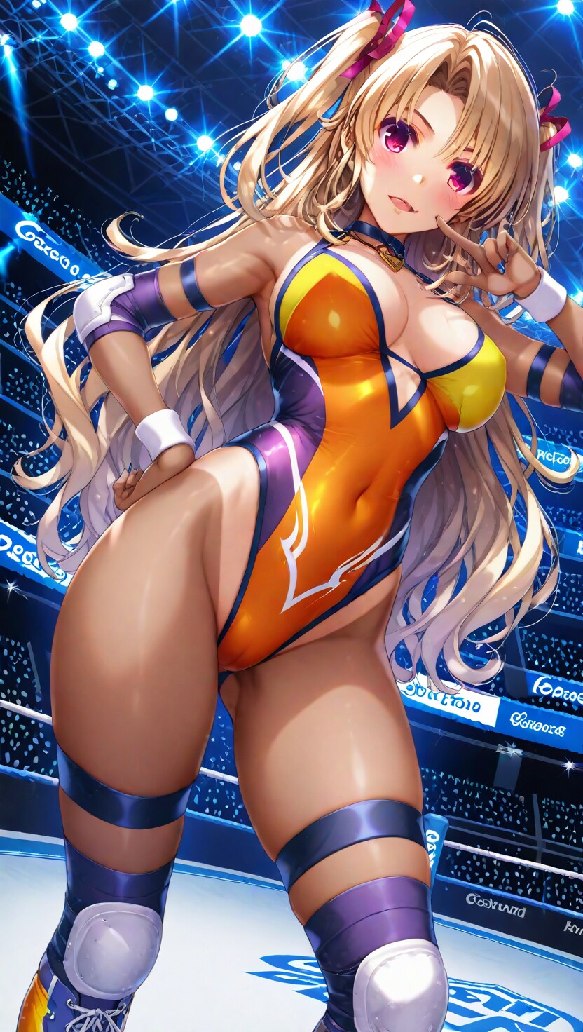 成人向け雑誌の表紙風女子プロレスラー