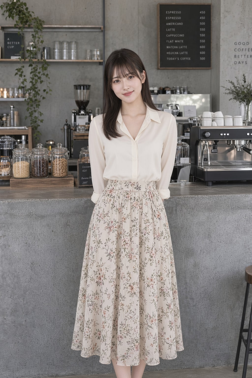 可愛いカフェ店員のお姉さんの私服姿🌸