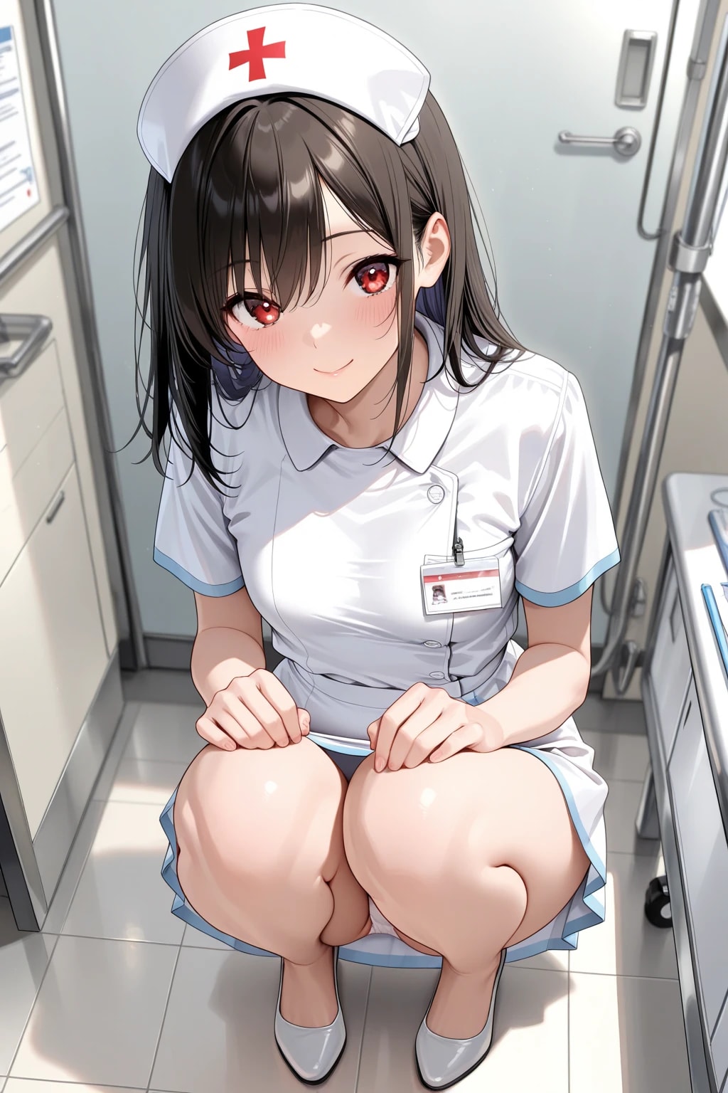 22枚:ナースのしゃがみパンチラ