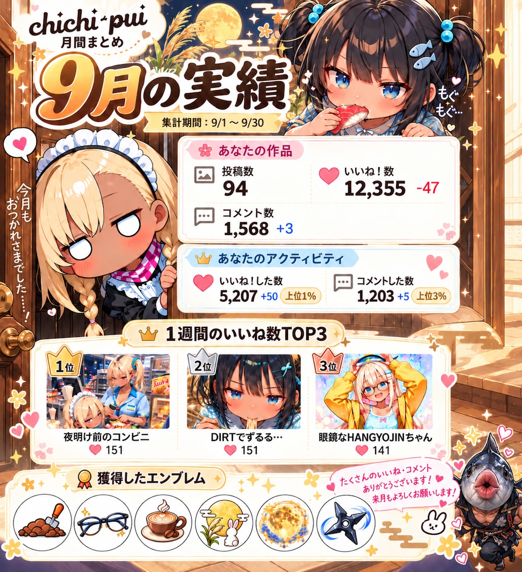 9月の実績