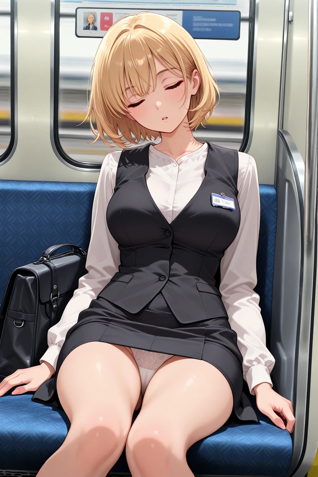 40枚:電車居眠りOLパンチラ