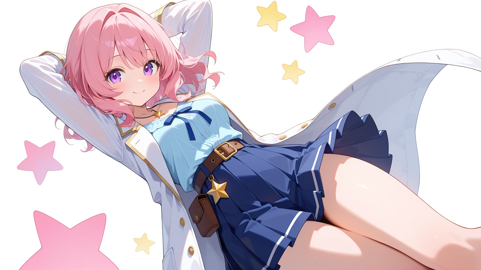 研究職風ガーリーコーデ