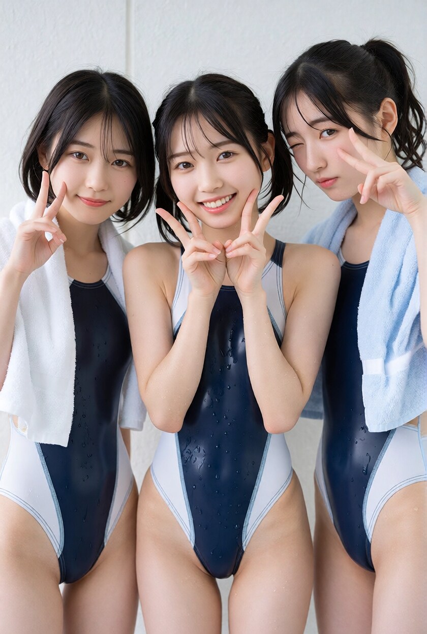 練習後の水泳部を撮影（Krea2）