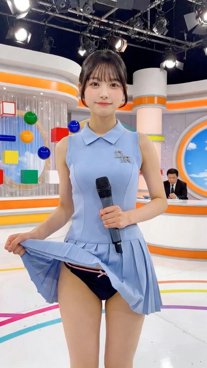 本番中に脱いじゃう女子アナ3