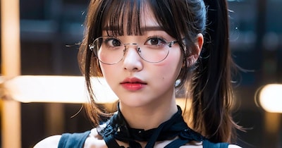 ポニテほぼ眼鏡Loraなしボンテージでポロリ 拡大版