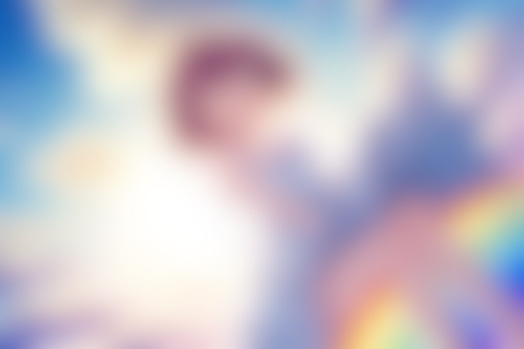 虹に座って