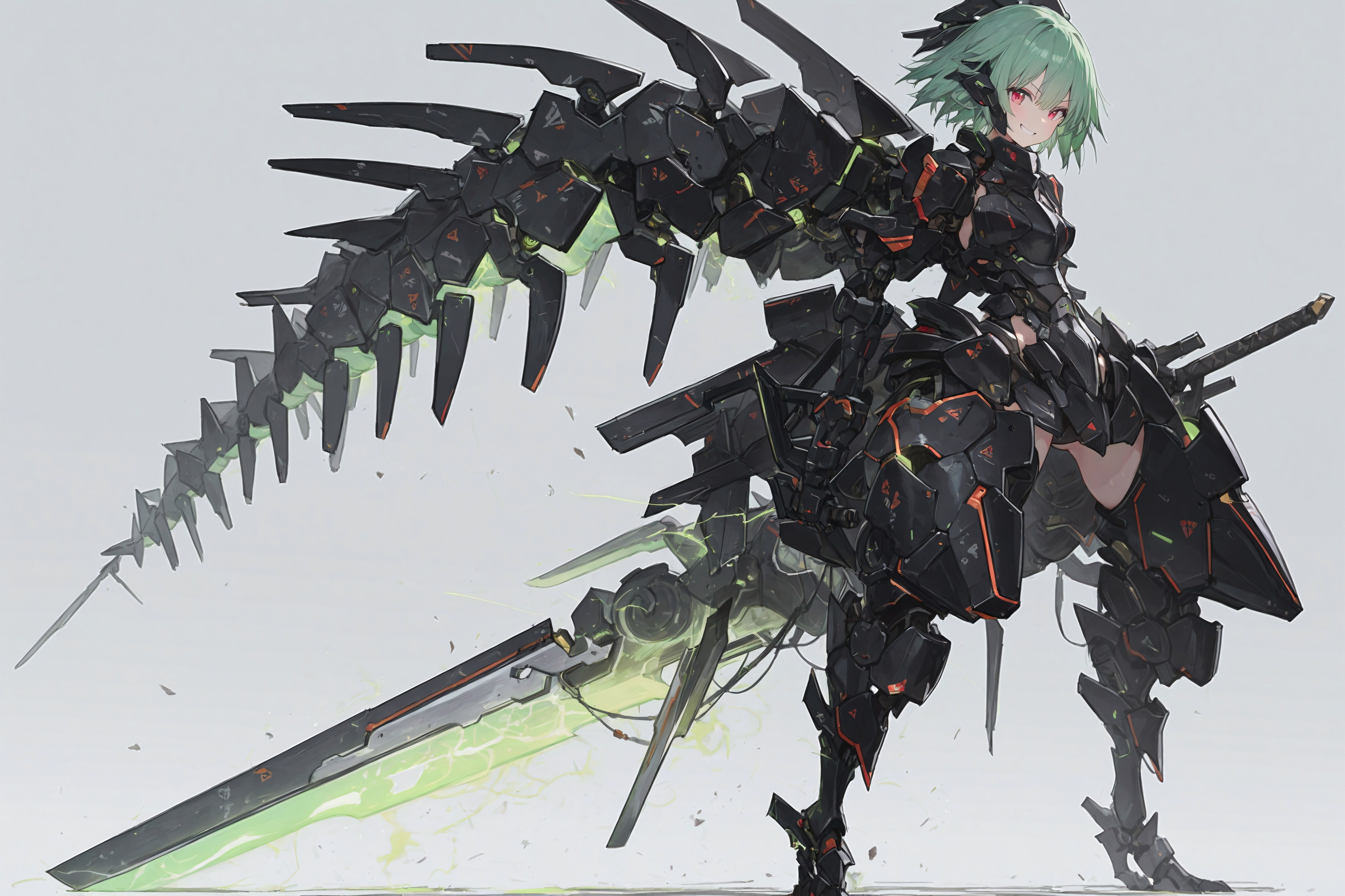 恐竜型メカ娘：ステゴサウルスモチーフ