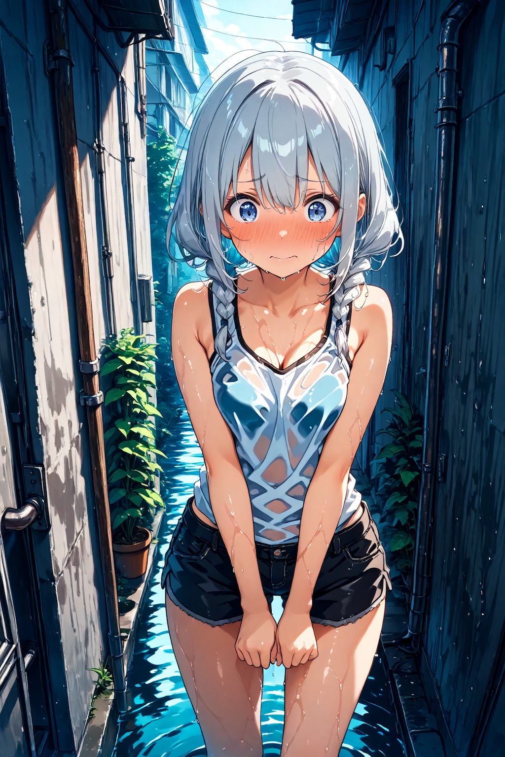 濡れ透けタンクトップ(22)