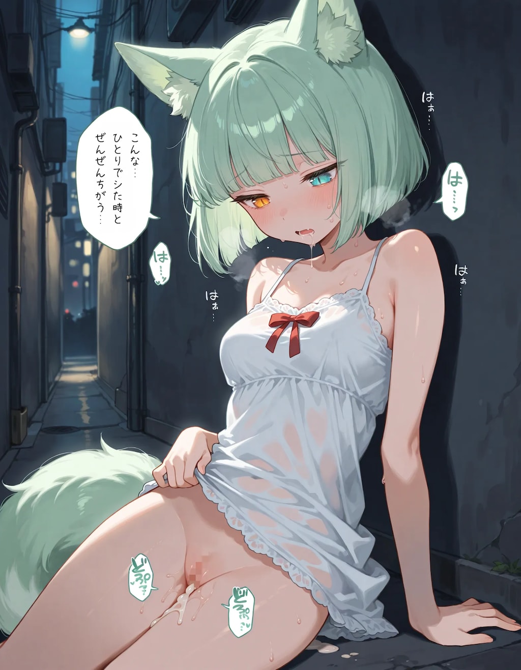 【漫画】深夜にケモ耳化してしまう少女chan！後編