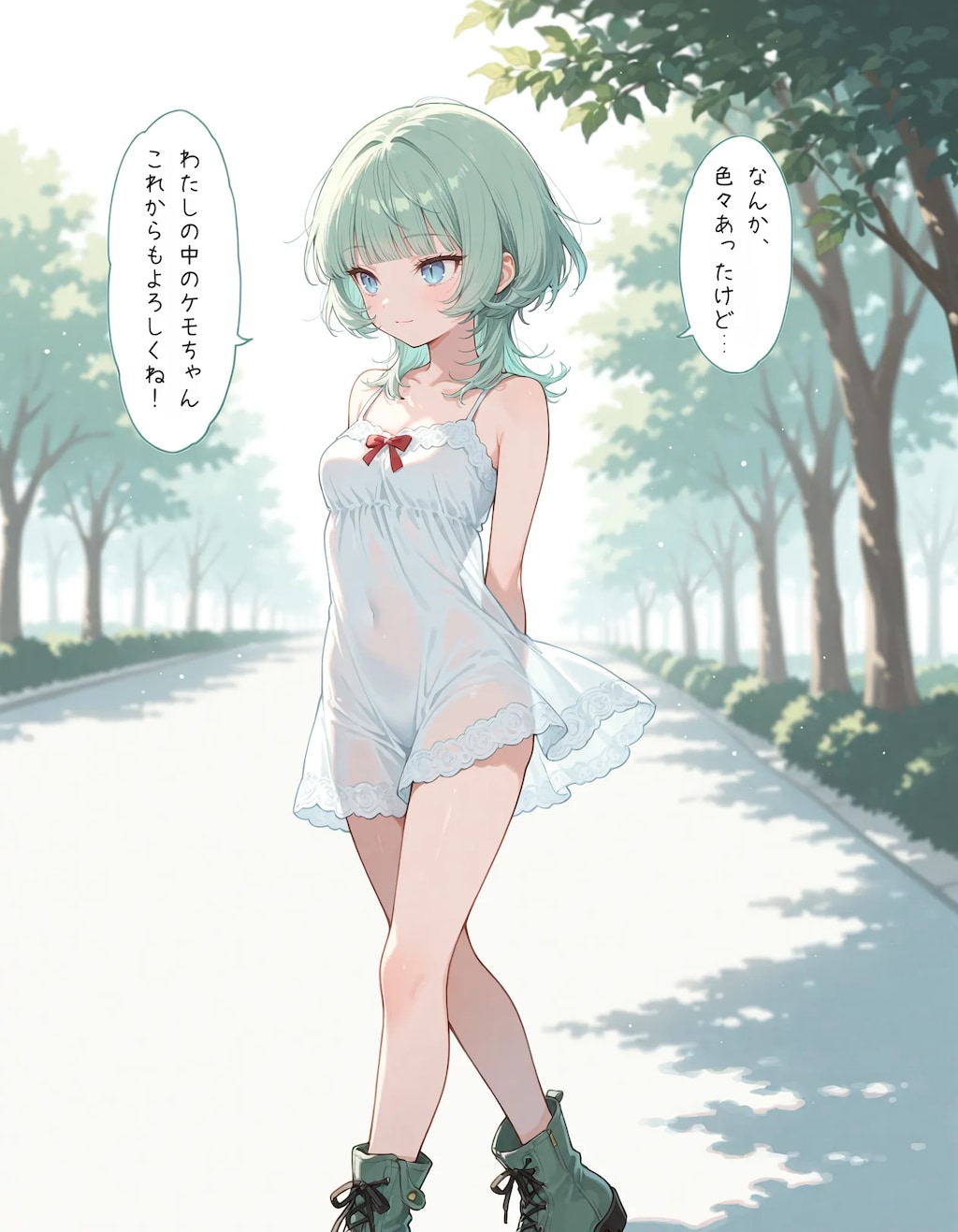 【漫画】深夜にケモ耳化してしまう少女chan！後編