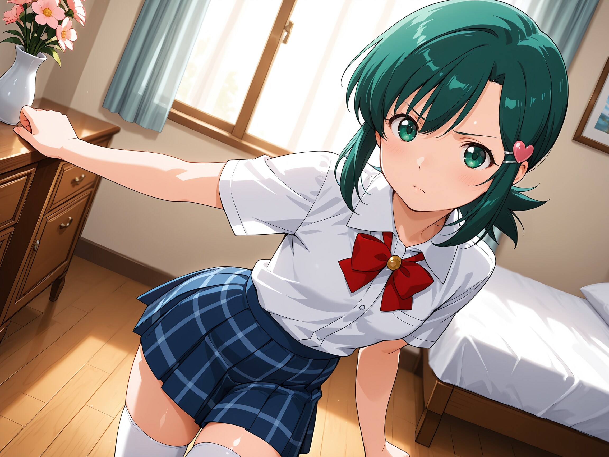 【スーパーリアル麻雀P5】梢ひな子：巻き込まれ風紀委員、脱衣麻雀スタート！