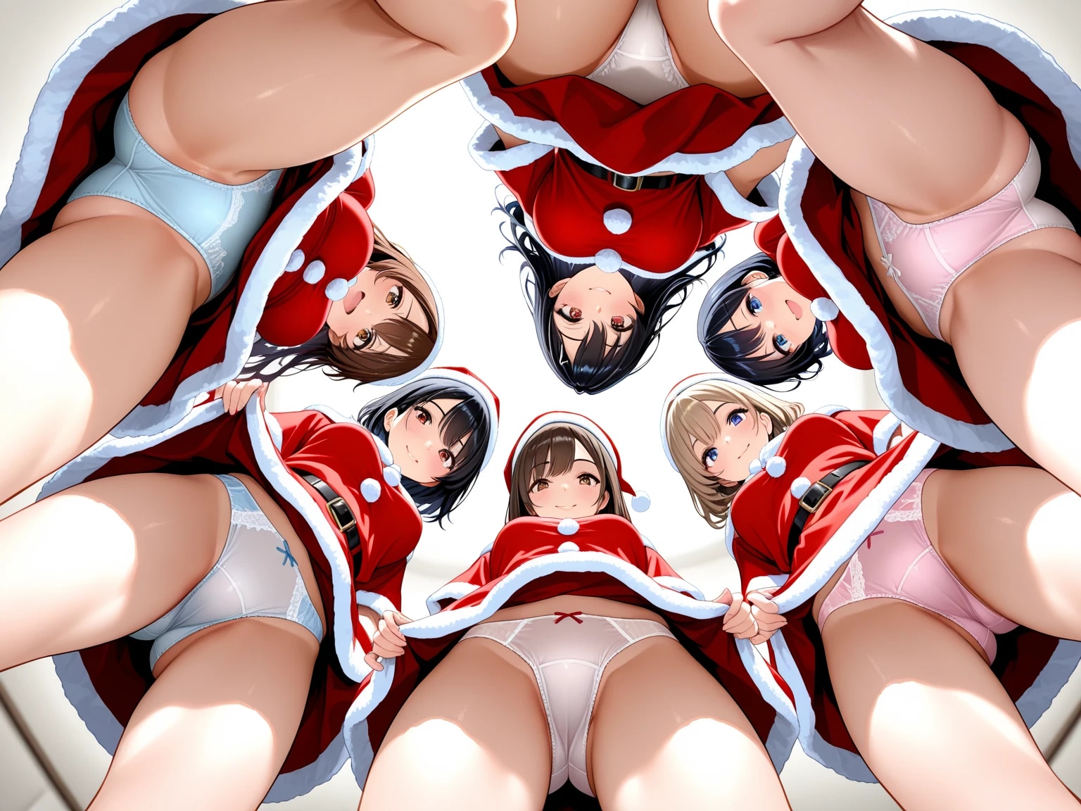 23枚：下から複数パンチラ