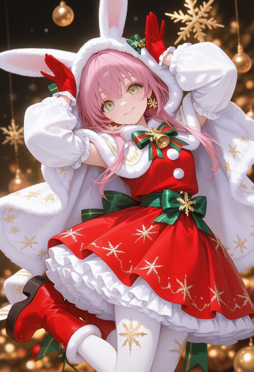 ハッピーを届ける、雪原のバニーサンタ参上！