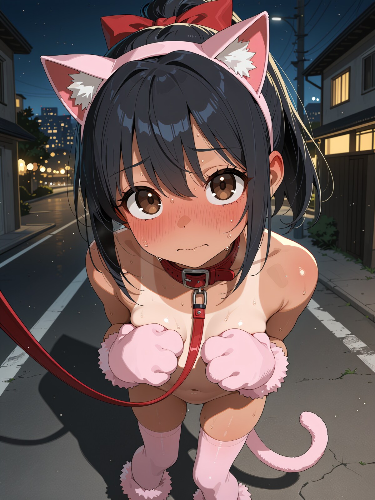 猫コスのまなちゃんとおさんぽしよう