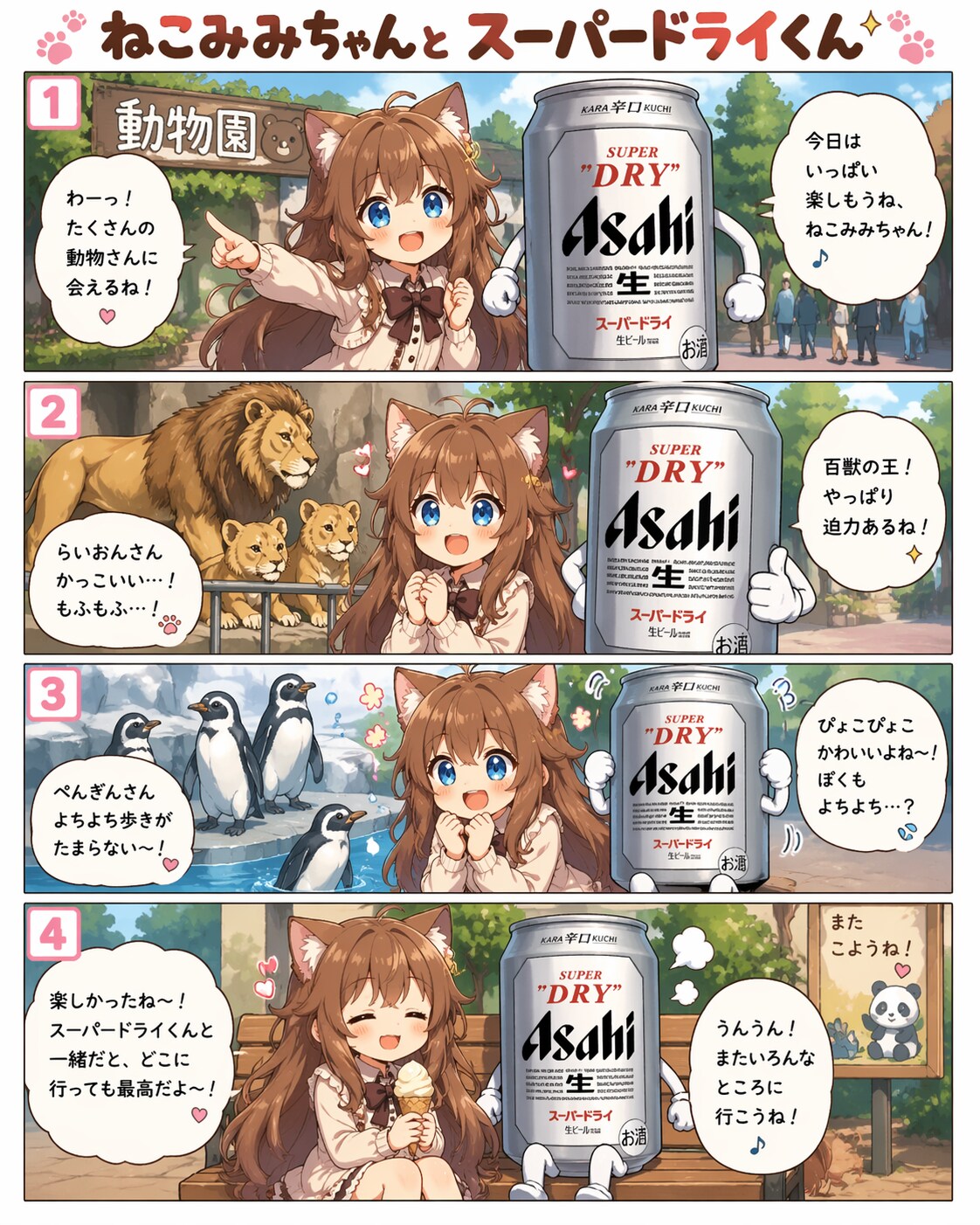 小さな女の子とスーパードライな日常(動物園編)