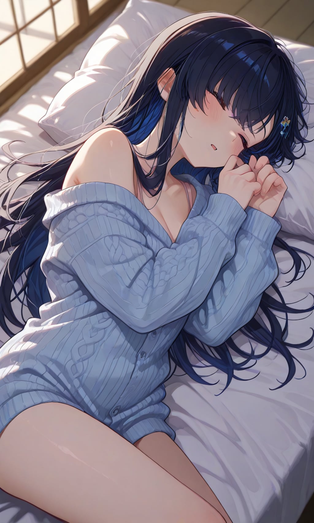 黒髪少女の休憩